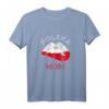 Damen Polska Mom Lip Polen Flagge T-Shirt - Stolz auf polnische Wurzeln, Adler & Kultur für Fußballfans, Muttertag & Polen-Reisen