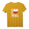 I love polska Polen T-Shirt - Patriotisches T-Shirt mit Spruch für polnische Freunde und Polenliebhaber