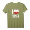 I love polska Polen T-Shirt - Patriotisches T-Shirt mit Spruch für polnische Freunde und Polenliebhaber
