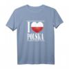 I love polska Polen T-Shirt - Patriotisches T-Shirt mit Spruch für polnische Freunde und Polenliebhaber