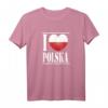 I love polska Polen T-Shirt - Patriotisches T-Shirt mit Spruch für polnische Freunde und Polenliebhaber