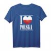 I love polska Polen T-Shirt - Patriotisches T-Shirt mit Spruch für polnische Freunde und Polenliebhaber