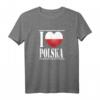 I love polska Polen T-Shirt - Patriotisches T-Shirt mit Spruch für polnische Freunde und Polenliebhaber