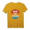 Ich habe zwei Titel Mama und Politiker T-Shirt – Vintage Sonnenuntergang Design, perfektes Geschenk für politisch engagierte Mütter