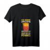 Damen Lustiges Sprüche Pommes T-Shirt mit V-Ausschnitt – Humorvolles Damen T-Shirt für Pommes-Fans