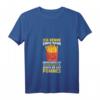Damen Lustiges Sprüche Pommes T-Shirt mit V-Ausschnitt – Humorvolles Damen T-Shirt für Pommes-Fans