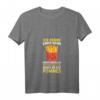 Damen Lustiges Sprüche Pommes T-Shirt mit V-Ausschnitt – Humorvolles Damen T-Shirt für Pommes-Fans