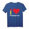 I love Freibadpommes T-Shirt mit Herzmotiv – Perfekt für Pommes-Fans, Fast Food Junkies & Freibadbesucher