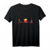 Pommes Frites Herzschlag EKG Team Pommes T-Shirt – Perfektes Geschenk für Pommes-Liebhaber und Fast Food Fans