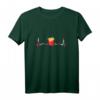 Pommes Frites Herzschlag EKG Team Pommes T-Shirt – Perfektes Geschenk für Pommes-Liebhaber und Fast Food Fans