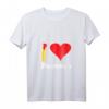 I love Pommes T-Shirt für Damen mit V-Ausschnitt – Herzmotiv, perfekt für Pommes-Fans & Imbissbesucherinnen