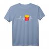 Pommes Frites Liebe Herzschlag EKG Herzfrequenz Food T-Shirt – Perfektes Geschenk für Fast-Food-Fans und Pommes-Liebhaber