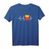 Pommes Frites Liebe Herzschlag EKG Herzfrequenz Food T-Shirt – Perfektes Geschenk für Fast-Food-Fans und Pommes-Liebhaber