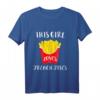 This Girl Loves Pommes Frites - Fast Food Langarmshirt für Pommes-Fans & Feinschmecker, Perfekt für Gastronomie & Imbissbesucher