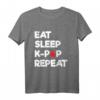 Eat Sleep K Pop Repeat Hand Heart T-Shirt – Perfektes Geschenk für K-Pop Fans, Koreanische Kultur und Hallyu-Enthusiasten