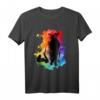 Buntes Katzen T-Shirt für Katzenliebhaber - Künstlerisches, einzigartiges Design für Katzenmamas und -papas zum Geburtstag