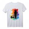 Buntes Katzen T-Shirt für Katzenliebhaber - Künstlerisches, einzigartiges Design für Katzenmamas und -papas zum Geburtstag