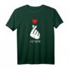 Saranghae K-POP Finger Herz T-Shirt – Koreanisch Pop Liebe & Selfie Kostüm für Fans von Koreanischer Kultur