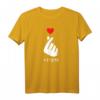 Saranghae K-POP Finger Herz T-Shirt – Koreanisch Pop Liebe & Selfie Kostüm für Fans von Koreanischer Kultur