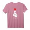 Saranghae K-POP Finger Herz T-Shirt – Koreanisch Pop Liebe & Selfie Kostüm für Fans von Koreanischer Kultur