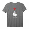 Saranghae K-POP Finger Herz T-Shirt – Koreanisch Pop Liebe & Selfie Kostüm für Fans von Koreanischer Kultur