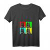 Damen T-Shirt zum HapPanda mit Belgian Tervuren Hundemotiv - V-Ausschnitt, Kunst und Hundeliebe