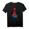 Saranghae K-POP Finger Herz T-Shirt - Koreanisches Love Design mit Flagge, Perfektes Geschenk für K-POP und K-Drama Fans