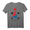 Saranghae K-POP Finger Herz T-Shirt - Koreanisches Love Design mit Flagge, Perfektes Geschenk für K-POP und K-Drama Fans