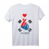 Saranghae K-POP Finger Herz T-Shirt - Koreanisches Love Design mit Flagge, Perfektes Geschenk für K-POP und K-Drama Fans