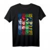 DC Justice League Stripped - Dunkles, offizielles Lizenz-T-Shirt für Superhelden-Fans