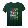 DC Justice League Stripped - Dunkles, offizielles Lizenz-T-Shirt für Superhelden-Fans