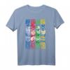 DC Justice League Stripped - Dunkles, offizielles Lizenz-T-Shirt für Superhelden-Fans