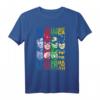 DC Justice League Stripped - Dunkles, offizielles Lizenz-T-Shirt für Superhelden-Fans