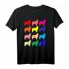 Australian Shepherd Liebhaber Hund POP ART Geschenk T-Shirt – Buntes Hundemotiv für Tierliebhaber und Hundebesitzer
