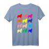 Australian Shepherd Liebhaber Hund POP ART Geschenk T-Shirt – Buntes Hundemotiv für Tierliebhaber und Hundebesitzer