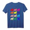 Australian Shepherd Liebhaber Hund POP ART Geschenk T-Shirt – Buntes Hundemotiv für Tierliebhaber und Hundebesitzer