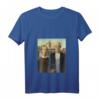 Damen American Gothic by Grant Wood | Pop Art T-Shirt mit V-Ausschnitt – Kunst inspiriertes Damen Shirt für Kunstliebhaberinnen