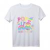 Kinder 8. Geburtstag Pop-It T-Shirt für Mädchen - Buntes Regenbogen & Einhorn Design für Pop-It Partys & Überraschungsgeschenk