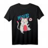 Cute Korean K-Pop Cat Graphic Kawaii Teen Girls T-Shirt – Perfekt für Katzen- und K-Pop-Fans