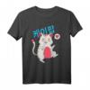 Cute Korean K-Pop Cat Graphic Kawaii Teen Girls T-Shirt – Perfekt für Katzen- und K-Pop-Fans