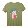 Cute Korean K-Pop Cat Graphic Kawaii Teen Girls T-Shirt – Perfekt für Katzen- und K-Pop-Fans
