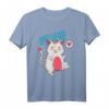 Cute Korean K-Pop Cat Graphic Kawaii Teen Girls T-Shirt – Perfekt für Katzen- und K-Pop-Fans