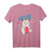 Cute Korean K-Pop Cat Graphic Kawaii Teen Girls T-Shirt – Perfekt für Katzen- und K-Pop-Fans