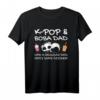 Herren K-Pop & Boba Papa T-Shirt - Lustiges Bubble Tea Fan Shirt für K-Pop & Boba Liebhaber, Coole Geschenkidee
