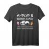 Herren K-Pop & Boba Papa T-Shirt - Lustiges Bubble Tea Fan Shirt für K-Pop & Boba Liebhaber, Coole Geschenkidee