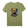 Pop Art Bear T-Shirt – Stilvolles Streetwear-Design mit Kunstmotiv, klassisch geschnitten, doppelt genähter Saum