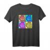 HapPanda Pop Color 4 Grid T-Shirt - Buntes, lizenziertes Geburtstags-Shirt für Männer