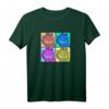 HapPanda Pop Color 4 Grid T-Shirt - Buntes, lizenziertes Geburtstags-Shirt für Männer