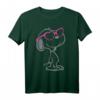 HapPanda Snoopy Heart Shades T-Shirt - Offizielles Lizenzprodukt, hochwertiger Digitaldruck, waschbar bei 30 Grad