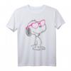 HapPanda Snoopy Heart Shades T-Shirt - Offizielles Lizenzprodukt, hochwertiger Digitaldruck, waschbar bei 30 Grad